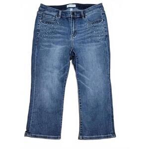 Lane Bryant Sparkle Detail‎ Flex Magic Waistband Mid Rise Pedal 14